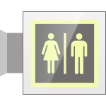SEPS15644BW - Segnale plexiglass PLEXI bifacciale piu'simbolo fotoluminescente