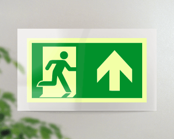 SEPSE715103FR - targa PLexi monof. uscita emergenza avanti fiss.inv EN ISO 7010