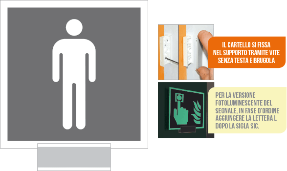 SIC15642A - sistema COLORFIX GRIGIO monofacciale Toilette Uomo