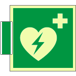 SICLE15156BA - sistema COLORFIX VERDE bifacc.luminescente Defibrillatore EN ISO 7010