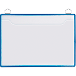 SMCA454 - confezione 5 coppie tasche porta depliant colore BLU A4 ORIZZONTALE