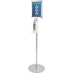 SMET02 - Struttura porta dispenser con base d 300mm h 1400mm e cornice a scatto