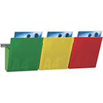 SMET2127 - kit porta documenti a muro completo di 3 tasche colorate