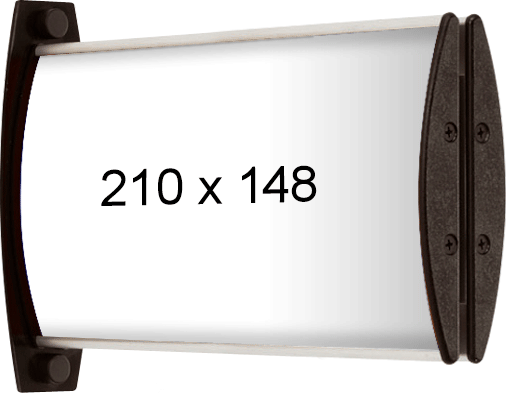 TDC155 - Targa murale bifacciale in alluminio con protezione frontale in PVC