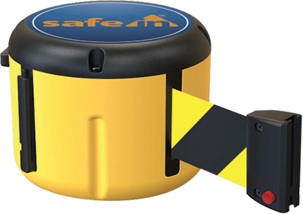 TSMS10NY - testina SAFE IN in polipropilene con nastro 10 mt colore GIALLO/NERO