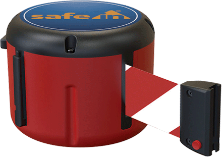 TSMS10RW - testina SAFE IN in polipropilene con nastro 10 mt colore ROSSO/BIANCO