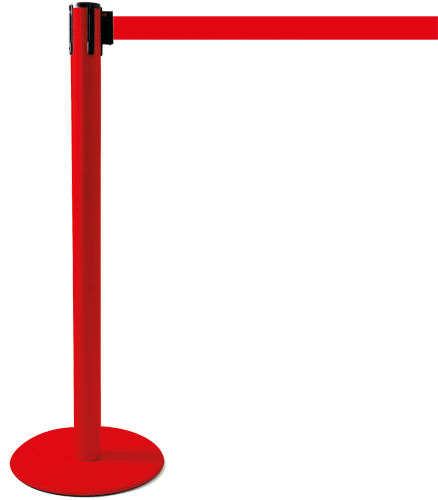 TSP203R - colonnina SAFE IN modello PLUS colore rosso con nastro ROSSO
