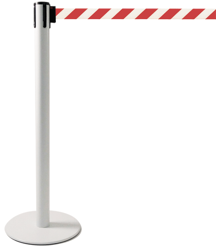TSP205RW - colonnina SAFE IN modello PLUS colore bianco con nastro BIANCO/ROSSO