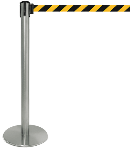 TSP206NY - colonnina SAFE IN modello PLUS in acciaio cromato lucido nas.NERO/GIAL