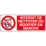 YF1830K - Sign prohibition INTERDIT DE NETTOYER.