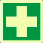 [EL15101KS] EL15101KS - Adesivo luminescente pronto soccorso EN ISO 7010