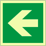 [EL15104XA] EL15104XA - Cartello emergenza freccia a sinistra solo simbolo EN ISO 7010