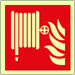 [EL15115WS] EL15115WS - Adesivo luminescente lancia antincendio EN ISO 7010