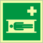 [EL15179XA] EL15179XA - cartello emergenza barella di emergenza EN ISO 7010 luminescente