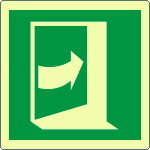 [EL15231KP] EL15231KP - cartello PVC apertura a spinta destra  EN ISO 7010