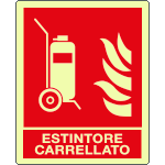 [EL20140XA] EL20140XA - Cartello luminescente Estintore carrellato