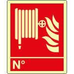 [EL20160XP] EL20160XP - Cartello luminescente lancia antincendio n. EN ISO 7010