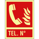 [EL20163WA] EL20163WA - Cartello luminescente telefono di emergenza EN ISO 7010 F006