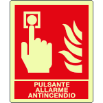 [EL20174WP] EL20174WP - Cartello luminescente pulsante allarme antincendio EN ISO 7010