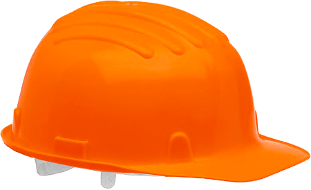[ELE25A] ELE25A - Elmetto polietilene BERICO colore  arancio