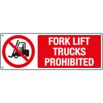 [EYE1826K] EYE1826K - sign prohibition FORK LIFT TRUCKS PROH EN ISO 7010 P006