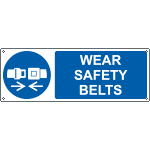 [EYE192001K] EYE192001K - sign hazard WEAR SAFETY BELTS EN ISO 7010 M020