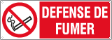 [EYF1801K] EYF1801K - Sign prohibition DEFENSE DE FUMER EN ISO 7010 P002