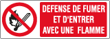[EYF1822K] EYF1822K - Sign prohibition DEFENSE DE FUMER ET D'ENTRER...EN ISO 7010 P003