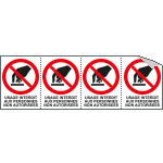 [EYF95213B] EYF95213B - Sheet n.4 label USAGE INTERDIT AUX PERSONNES NON AUTORISEES