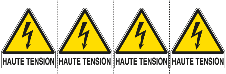 [EYF95259B] EYF95259B - sheet n. 4 label HAUTE TENSION.......EN ISO 7010