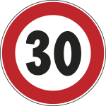 [FAH24005030] FAH24005030 - Disco rifrangente HI NF50 limite velocità 30 Km/h