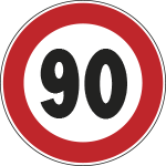 [FAH26005090] FAH26005090 - Cartello NF 50 LIMITE VELOCITA'KM 90
