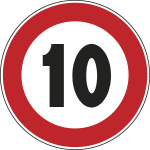 [FAR24005010] FAR24005010 - Disco rifrangente NF 50 LIMITE VELOCITA KM 10