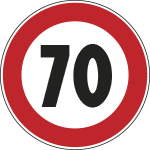 [FAR26005070] FAR26005070 - Disco  rifrangente NF 50 LIMITE VELOCITA'KM 70