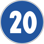 [FAR26008520] FAR26008520 - Disco rifrangente NF 85 LIMITE MINIMO VELOCITA' KM 20