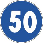 [FAR26008550] FAR26008550 - Disco rifrangente NF 85 LIMITE MINIMO VELOCITA' KM 50