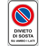 [FL5661Y] FL5661Y - Cartello divieto sosta ambo lati