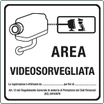 [FLH641518] FLH641518 - Cartello  AREA VIDEOSORVEGLIATA