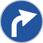 [FLR240080D] FLR240080D - Cartello NF 80d DIREZIONE obbligo DESTRA