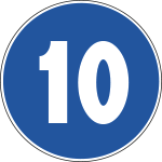 [FLR24008510] FLR24008510 - Cartello NF 85 LIMITE MINIMO VELOCITA' KM 10