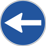 [FLR260080] FLR260080 - Cartello NF 80b/c DIREZIONE obbligo DESTRA o sinistra