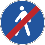 [FLR260089] FLR260089 - Cartello NF  89 FINE PERCORSO PEDONALE