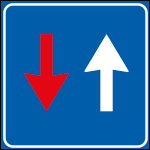 [FLR661045] FLR661045 - Cartello NF45 DIRITTO PRECEDENZA SENSI UNICI ALTERNATI