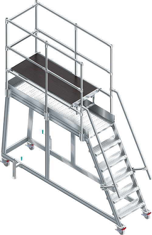 [HSP660] HSP660 - scala alluminio largh 600 cm x lungh. 1 mt x alt. 2 mt