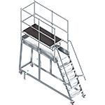 [HSP660] HSP660 - scala alluminio largh 600 cm x lungh. 1 mt x alt. 2 mt
