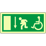 [L16037WS] L16037WS - Etichetta fotoluminescente uscita sicurezza disabili