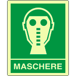 [L20115WP] L20115WP - Cartello fotoluminescente maschere