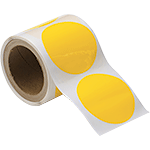 [NBC100Y] NBC100Y - rotolo da 300 cerchi adesivi col.GIALLO diametro mm 100 spess.mm 0,20