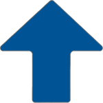 [NBF100B] NBF100B - confezione 25  frecce BLU 100x250 mm.spessore mm.0,20
