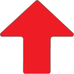 [NBF50R] NBF50R - confezione 100 frecce adesive ROSSE mm 50x125 spessore mm.0,20